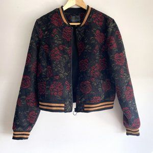 Rose Textile Bomber Jacket